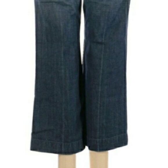 7 For All Mankind Dojo Mid Rise Relaxed Straight Legged Cropped Jeans Size 29 - Picture 9 of 11